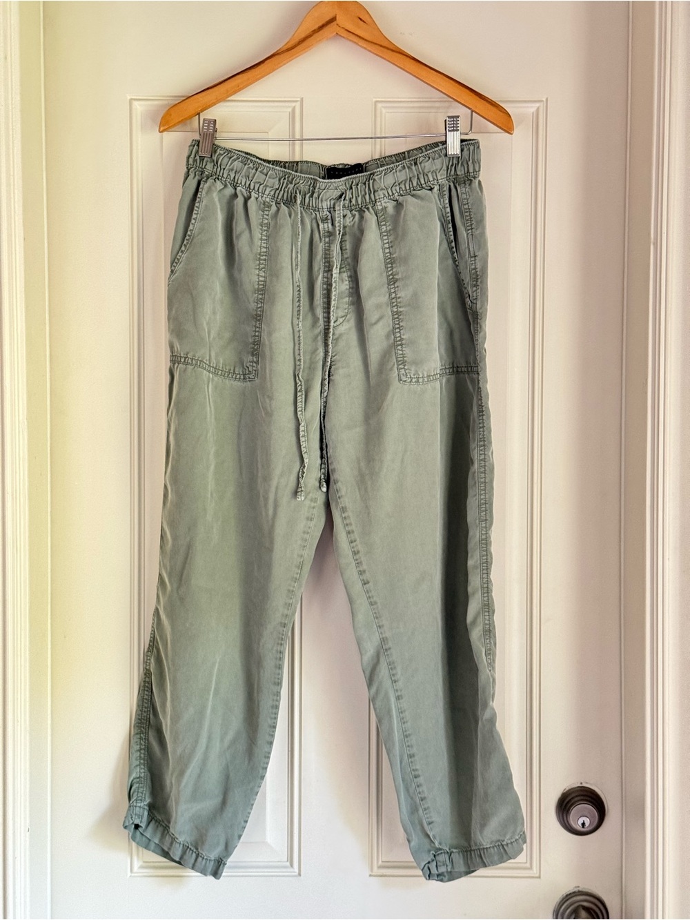 Light Sage Drawstring Utility Pants